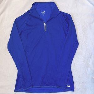 Avia 1/4 Zip Pullover Workout Long Sleeve Athletic Cobalt Blue Jacket Runner